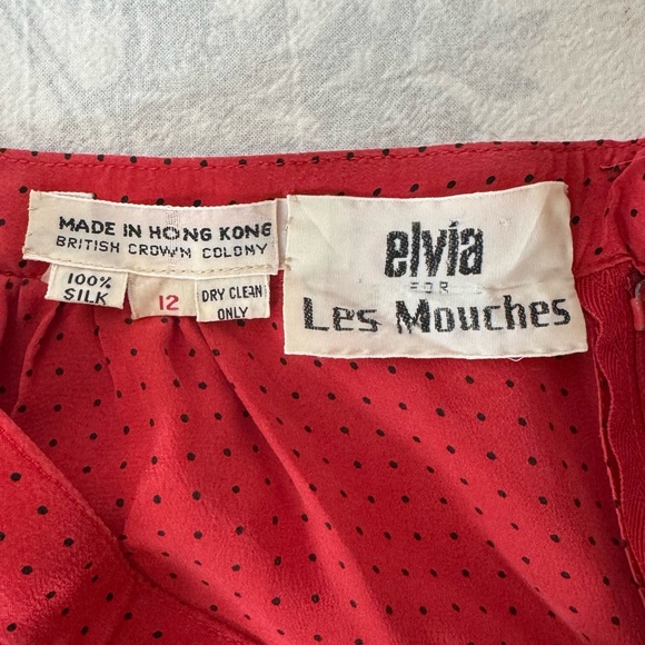 Vintage Red Bonwit Teller Silk Set - Picture 12 of 16